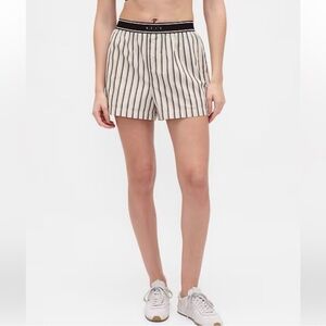 Gap × BÉIS Poplin Boxer Shorts Khaki Tan Black Stripe NWT